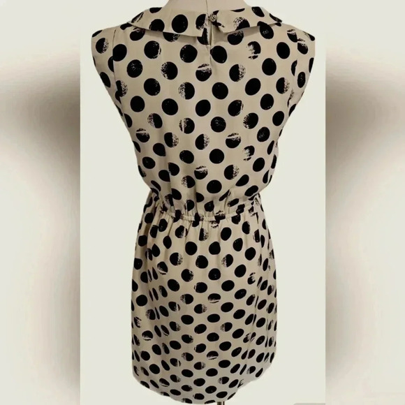 Umgee Black Tan Polka Dot Sleeveless Midi Dress Small - Picture 2 of 8